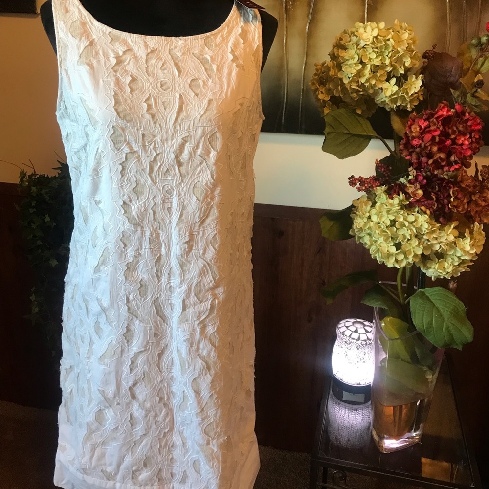 KAS New York size L women’s dress IVORY BEIGE